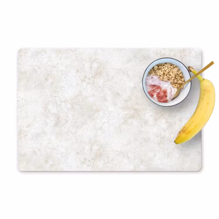 Placemat - 6 stuks - Beige - Marmer - Aders