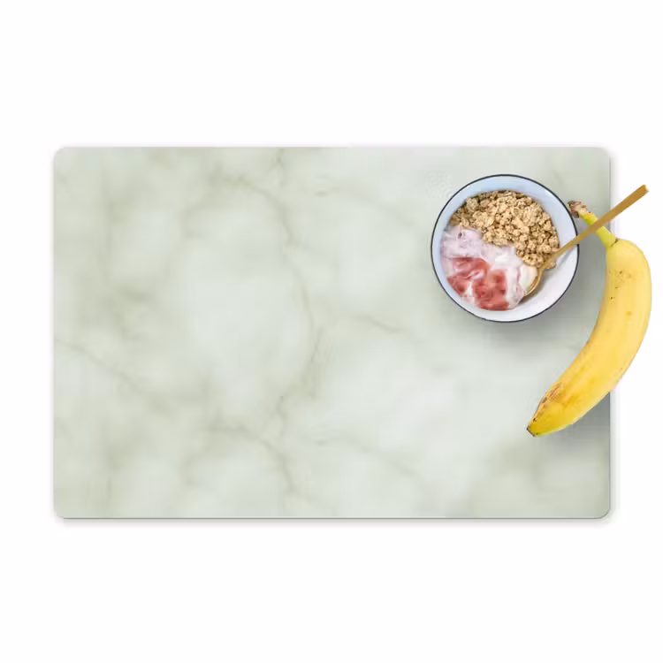 Placemat - 6 stuks - Groen - Marmer - Aders