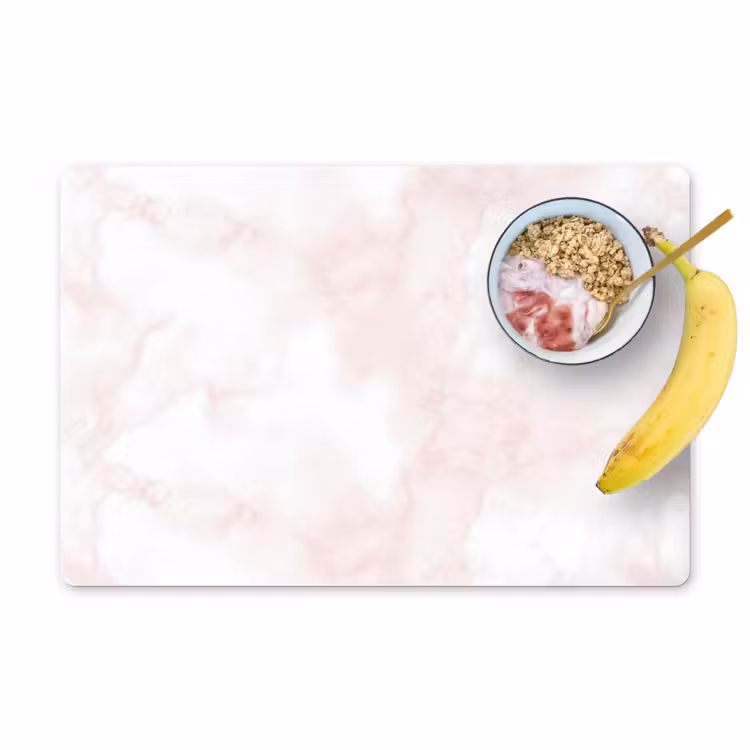 Placemat - 6 stuks - Wolkenstructuur - Roze - Marmer