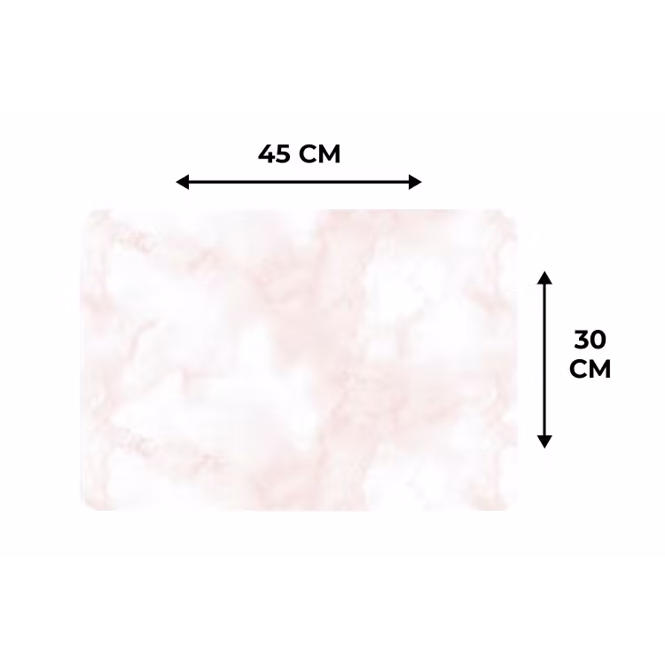 Placemat - 6 stuks - Wolkenstructuur - Roze - Marmer — 3