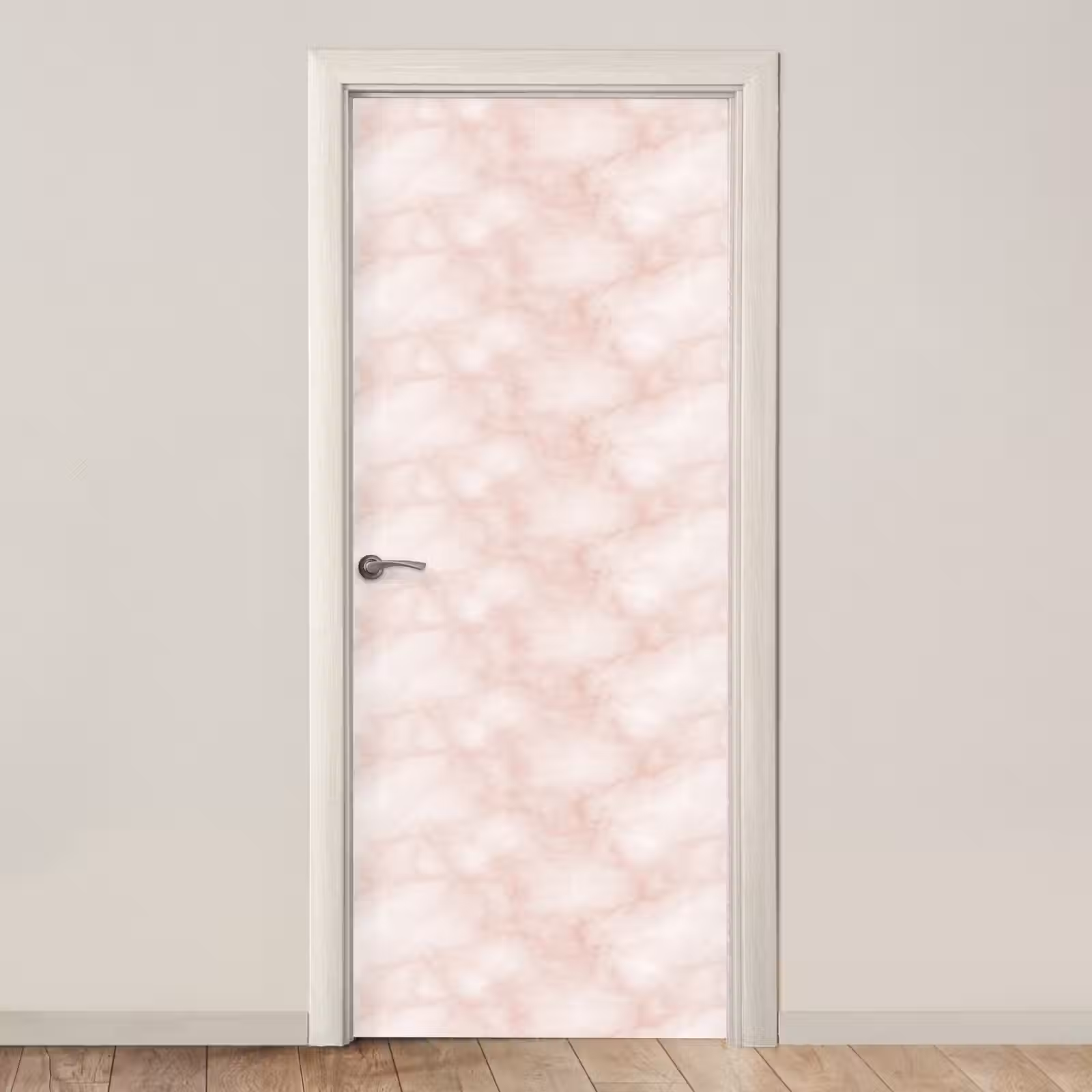 Deursticker - Roze - Marmer - Crème — 1