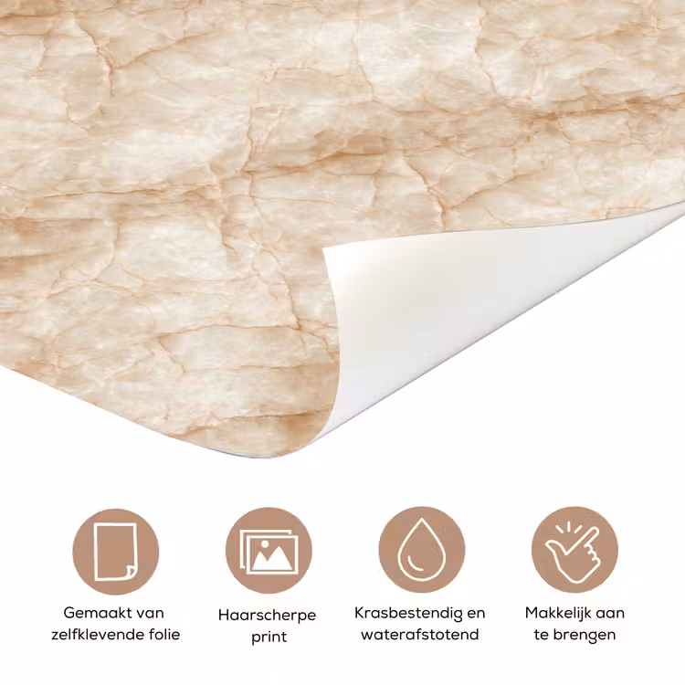 Deursticker - Kristalstructuur - Bruin - Marmer — 3
