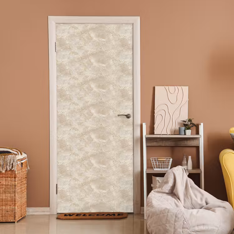 Deursticker - Lichtbeige - Marmer - Aders — 2