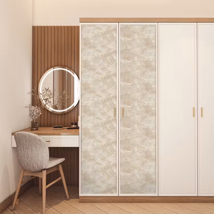Deursticker - Lichtbeige - Marmer - Aders — 5