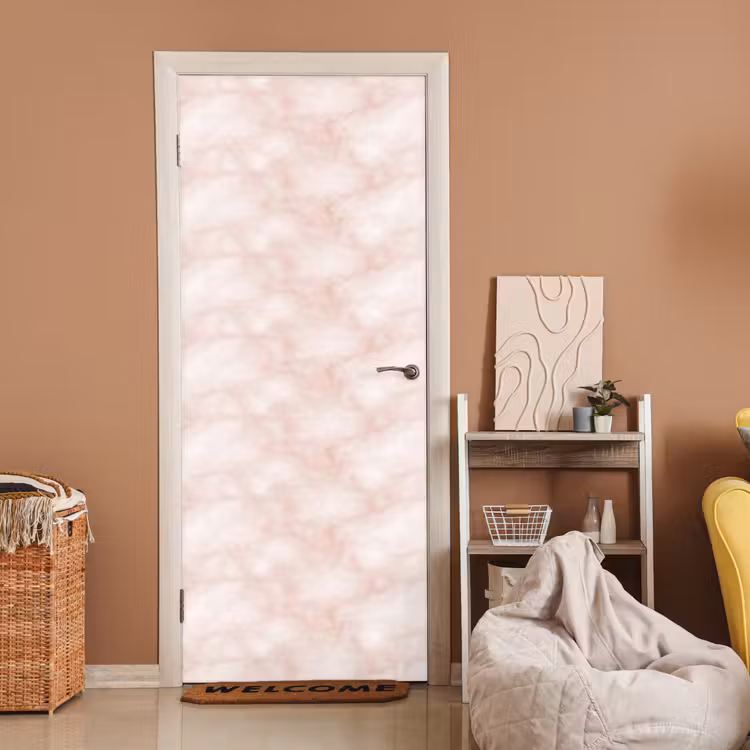 Deursticker - Roze - Marmer - Crème — 2