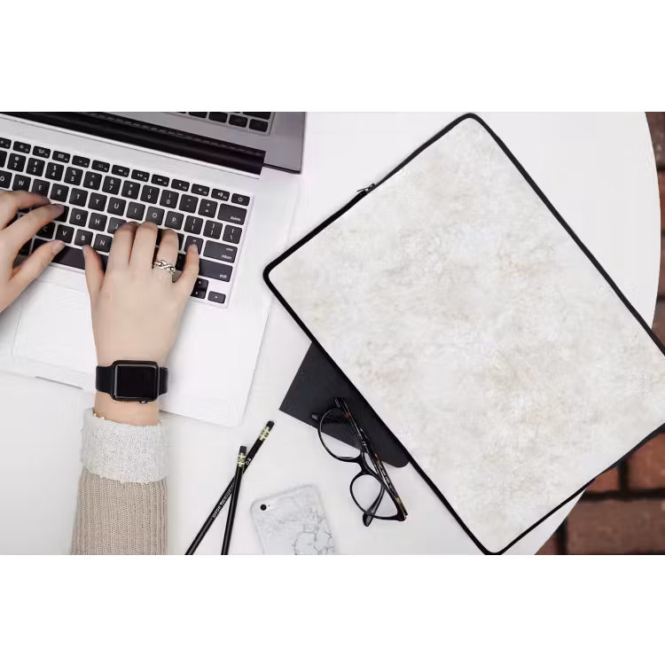 Laptophoes - Beige - Marmer - Aders — 3