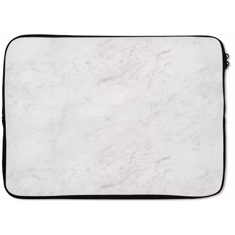 Laptophoes - Wit - Marmer - Grijze aders