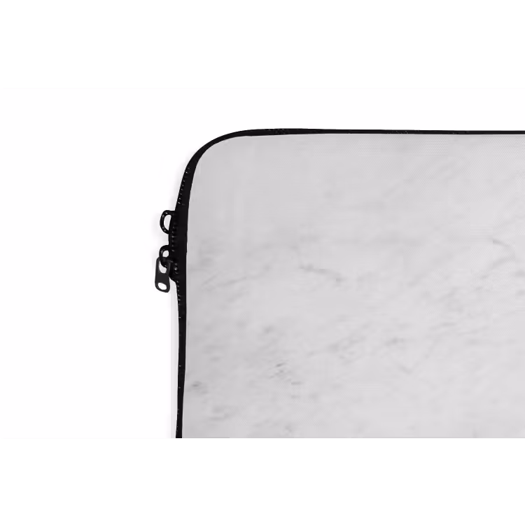 Laptophoes - Wit - Marmer - Grijze aders — 5