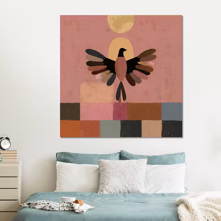 Forex - Illustratie - Vogel - Vlakken - Kleurrijk — 2