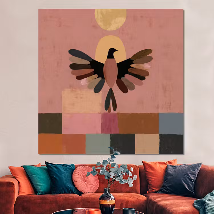 Forex - Illustratie - Vogel - Vlakken - Kleurrijk — 3