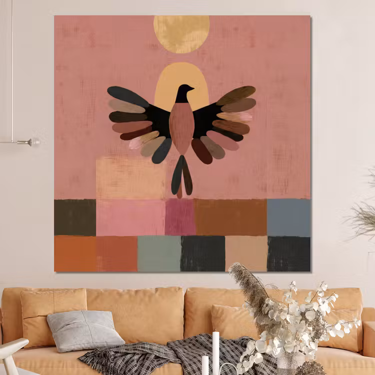 Forex - Illustratie - Vogel - Vlakken - Kleurrijk — 4