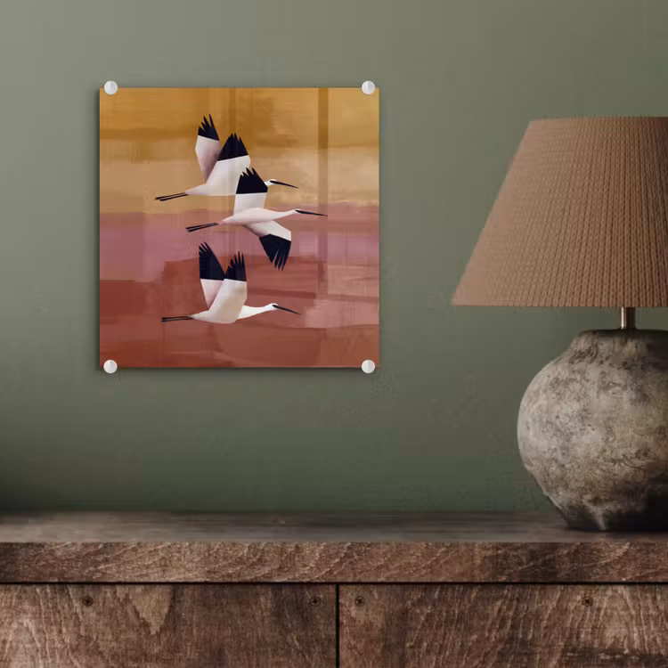 Glas schilderij - Vogels - Snavel - Abstract — 4