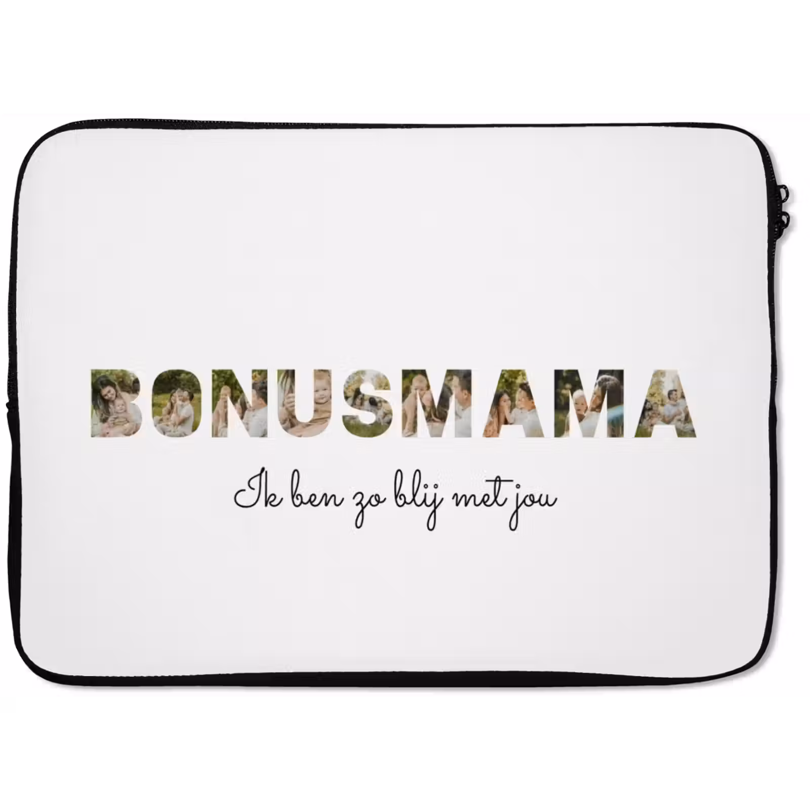 Gepersonaliseerde laptophoes - Bonusmama - Lettercollage — 1