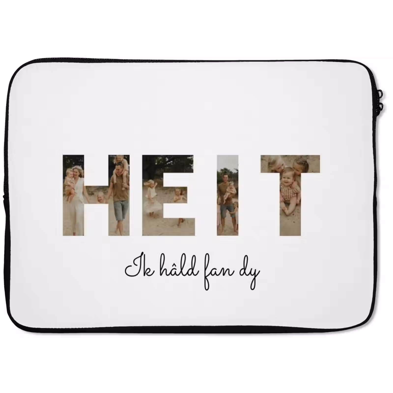 Gepersonaliseerde laptophoes - Heit - Lettercollage — 1