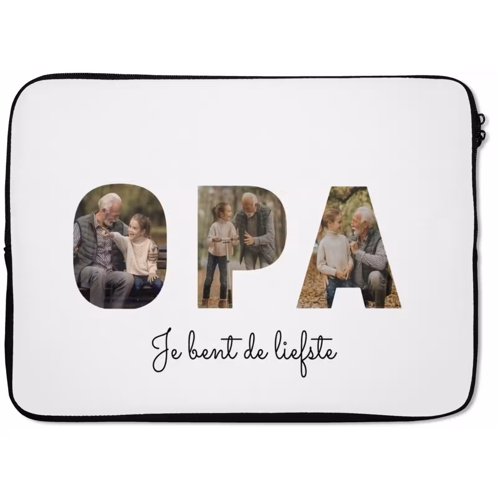 Gepersonaliseerde laptophoes - Opa - Lettercollage — 1