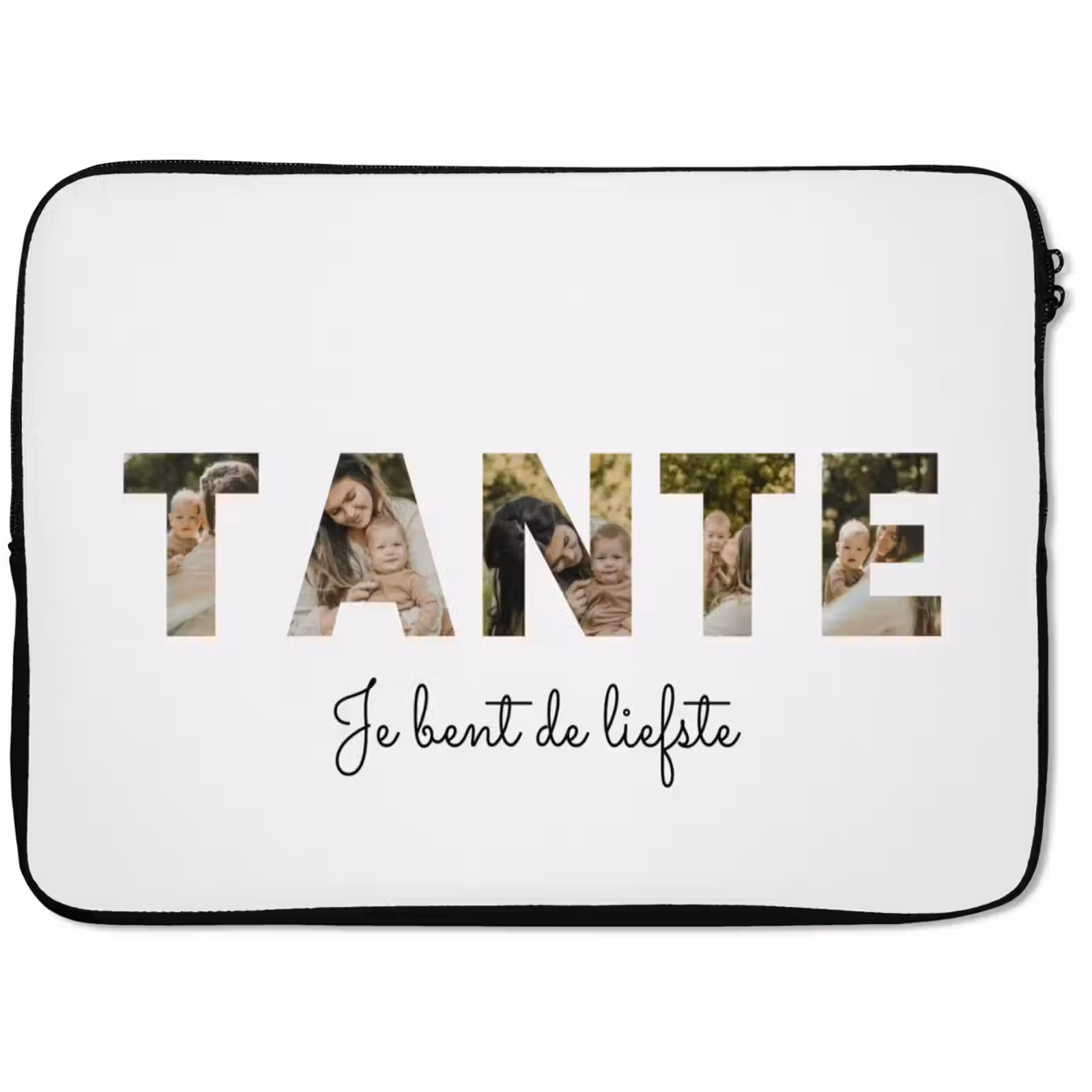 Gepersonaliseerde laptophoes - Tante - Lettercollage — 1