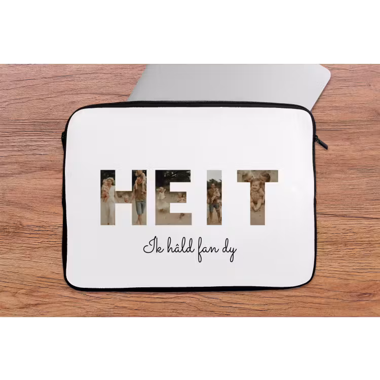 Gepersonaliseerde laptophoes - Heit - Lettercollage — 2