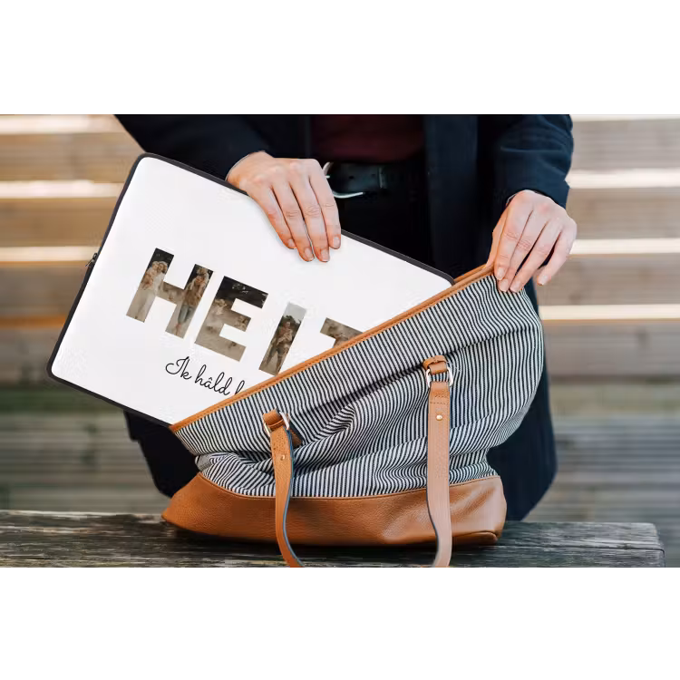 Gepersonaliseerde laptophoes - Heit - Lettercollage — 4