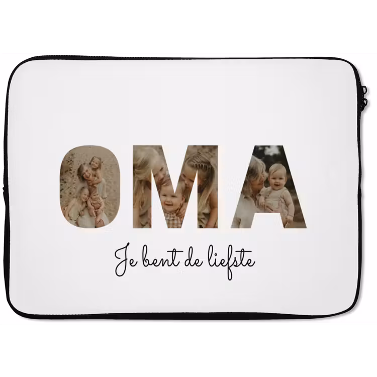 Gepersonaliseerde laptophoes - Oma - Lettercollage — 1