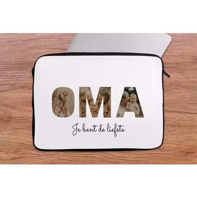 Gepersonaliseerde laptophoes - Oma - Lettercollage — 2