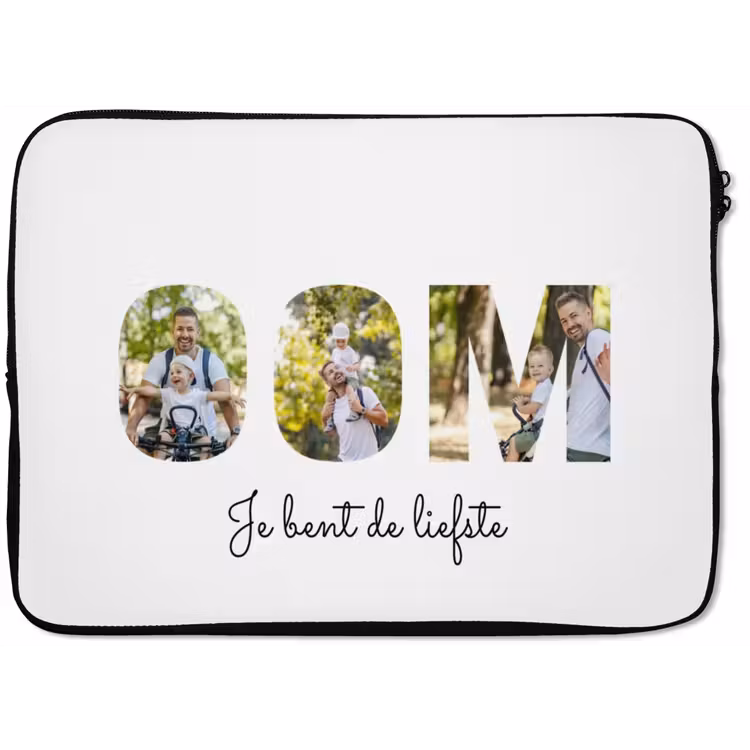 Gepersonaliseerde laptophoes - Oom - Lettercollage — 1