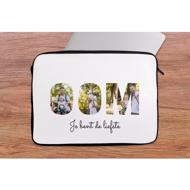 Gepersonaliseerde laptophoes - Oom - Lettercollage — 2