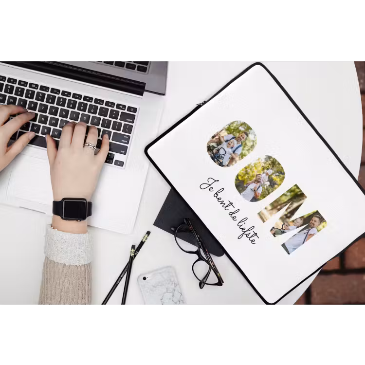Gepersonaliseerde laptophoes - Oom - Lettercollage — 3