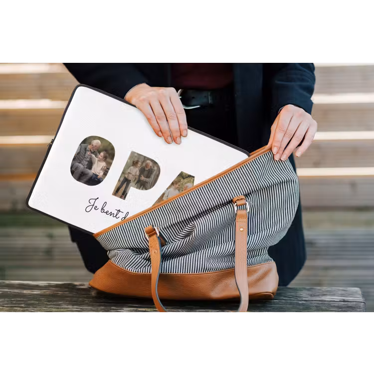 Gepersonaliseerde laptophoes - Opa - Lettercollage — 4