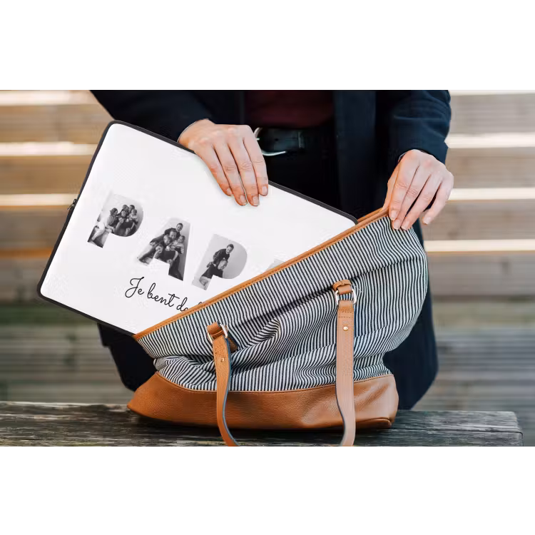 Gepersonaliseerde laptophoes - Papa - Lettercollage — 4