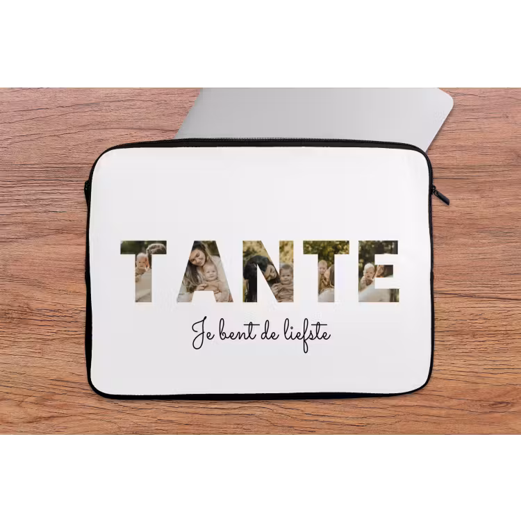 Gepersonaliseerde laptophoes - Tante - Lettercollage — 2