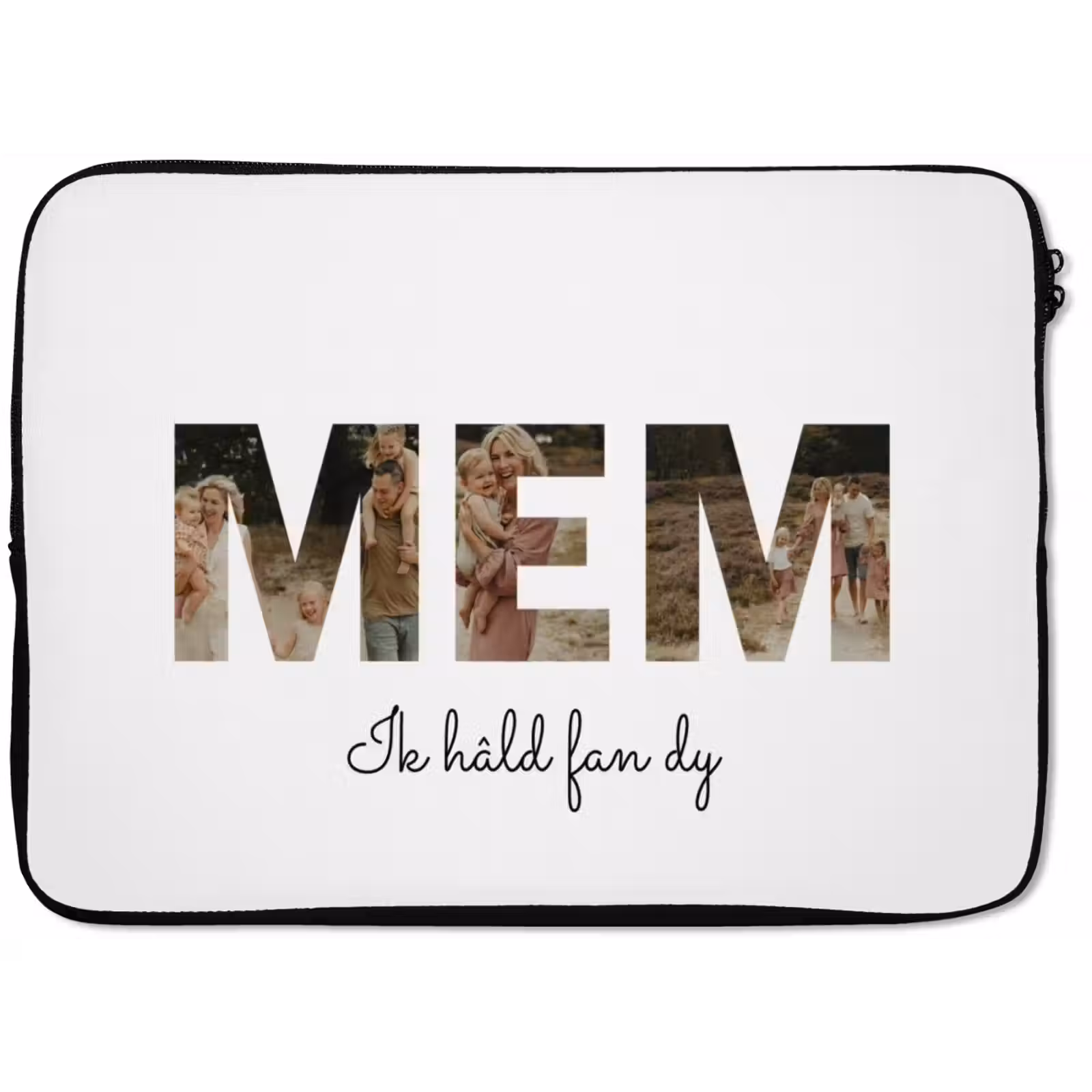 Gepersonaliseerde laptophoes - Mem - Lettercollage — 1