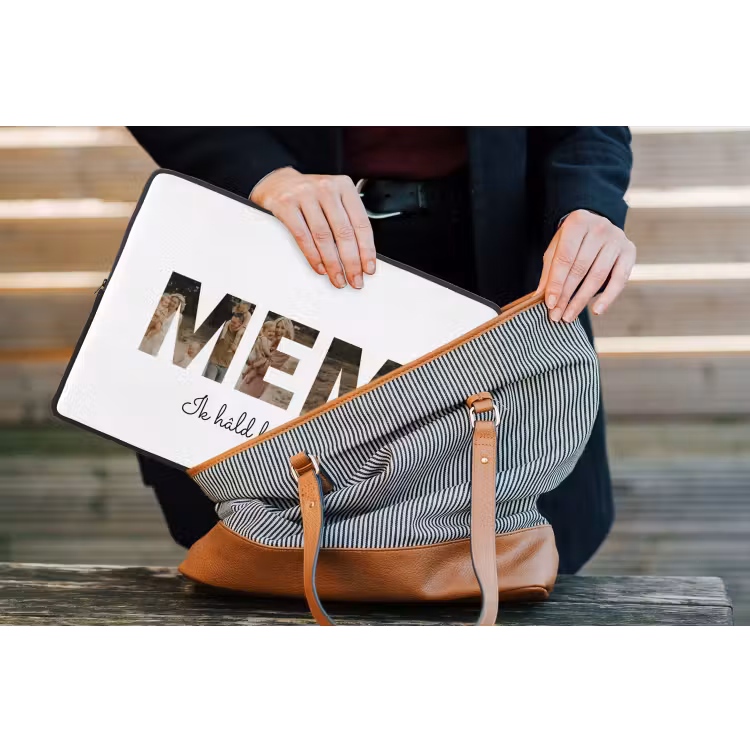 Gepersonaliseerde laptophoes - Mem - Lettercollage — 4