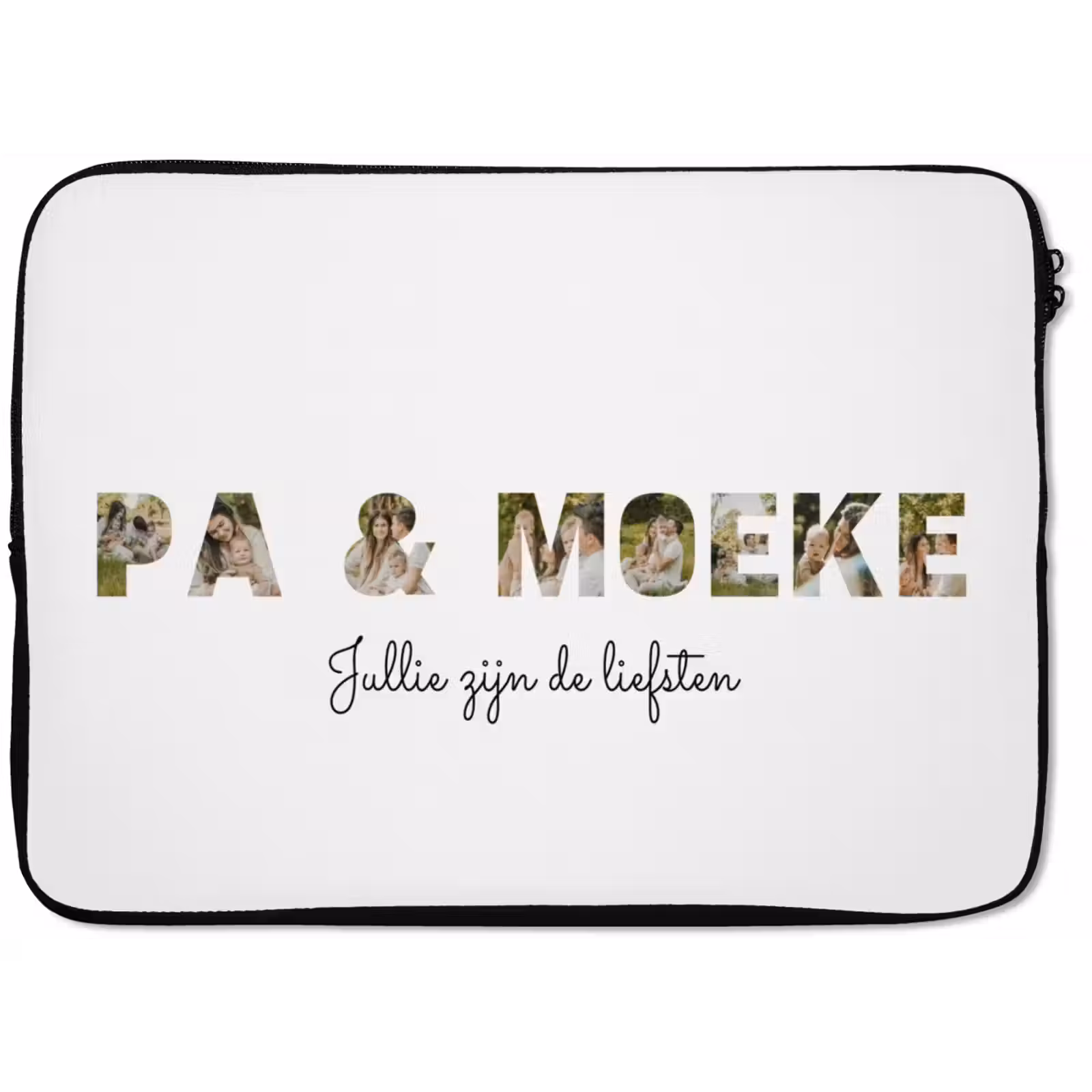 Gepersonaliseerde laptophoes - Pa & Moeke - Lettercollage — 1