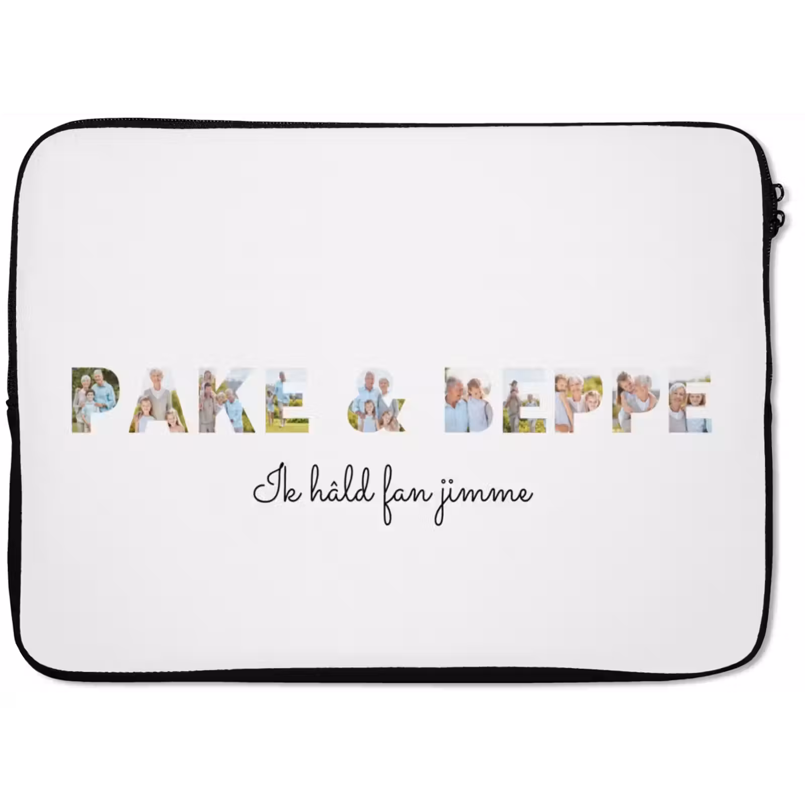 Gepersonaliseerde laptophoes - Pake & Beppe - Lettercollage — 1