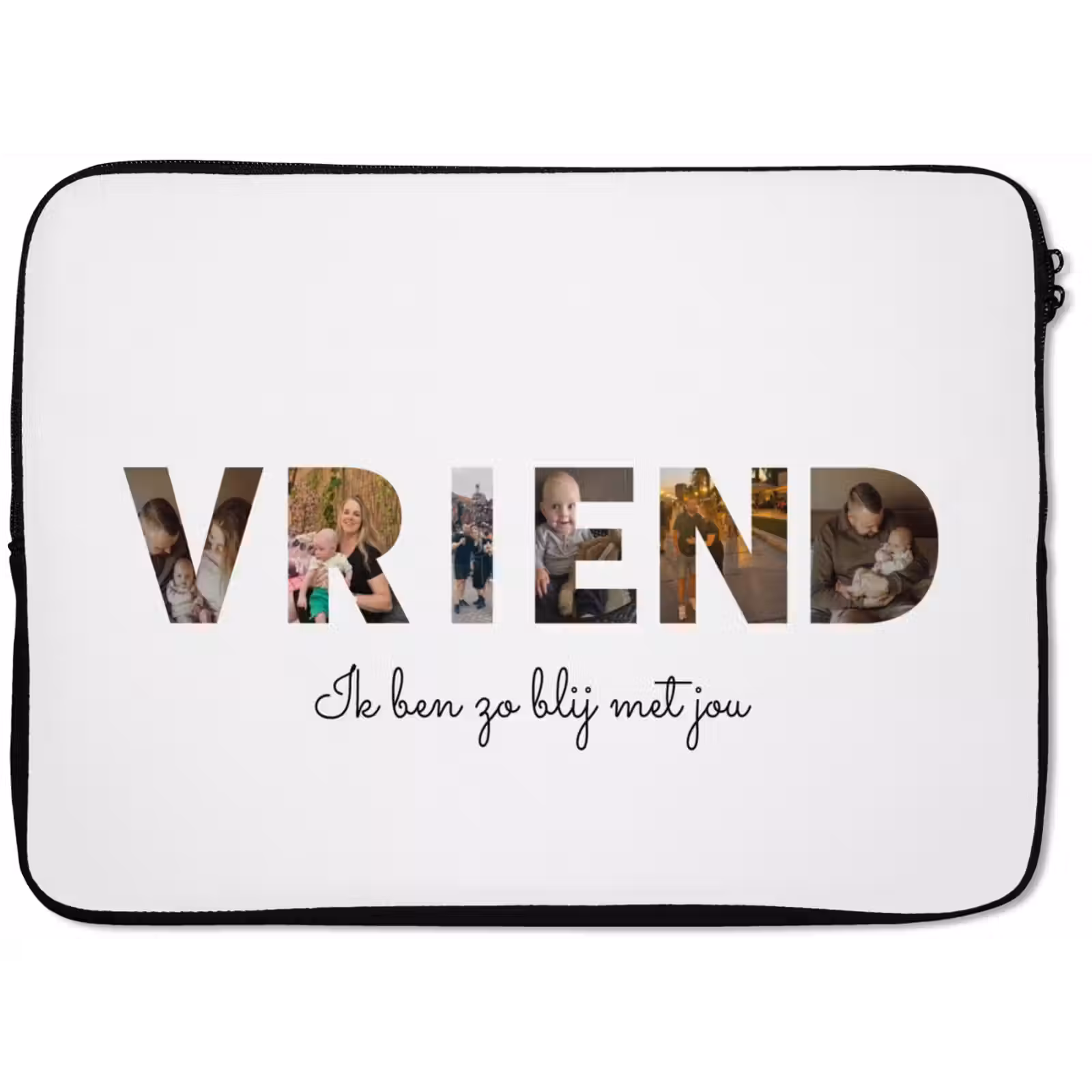 Gepersonaliseerde laptophoes - Vriend - Lettercollage — 1