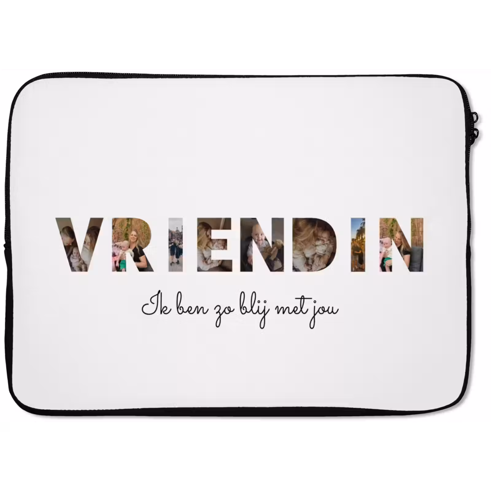 Gepersonaliseerde laptophoes - Vriendin - Lettercollage — 1