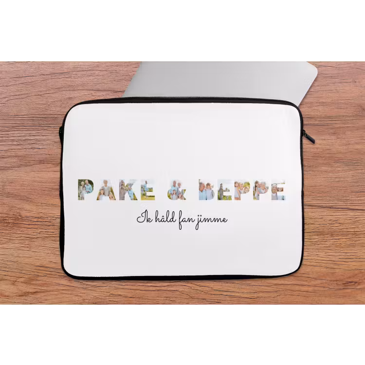 Gepersonaliseerde laptophoes - Pake & Beppe - Lettercollage — 2