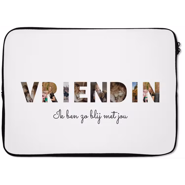 Gepersonaliseerde laptophoes - Vriendin - Lettercollage — 1
