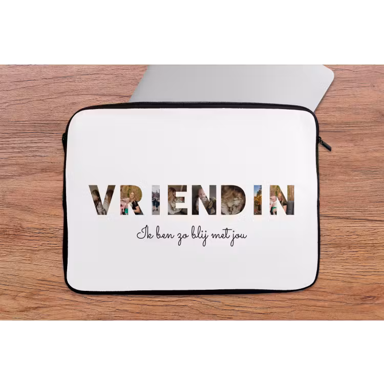 Gepersonaliseerde laptophoes - Vriendin - Lettercollage — 2