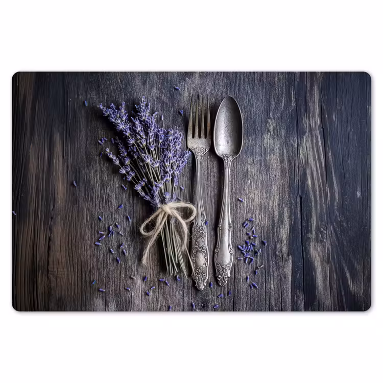 Placemat - 6 stuks - Lavendel - Lepel - Vork — 7