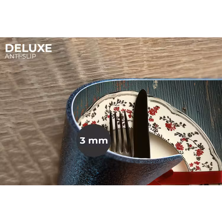 Placemat - 6 stuks - Rood - Strik - Bestek — 4
