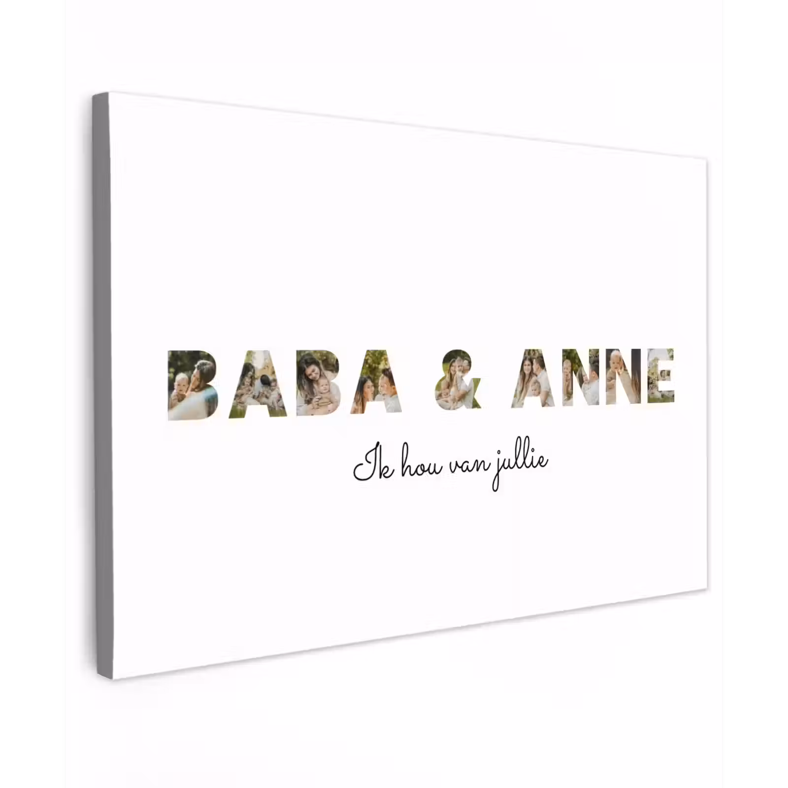 Gepersonaliseerd buiten canvas - Baba & Anne - Lettercollage — 1