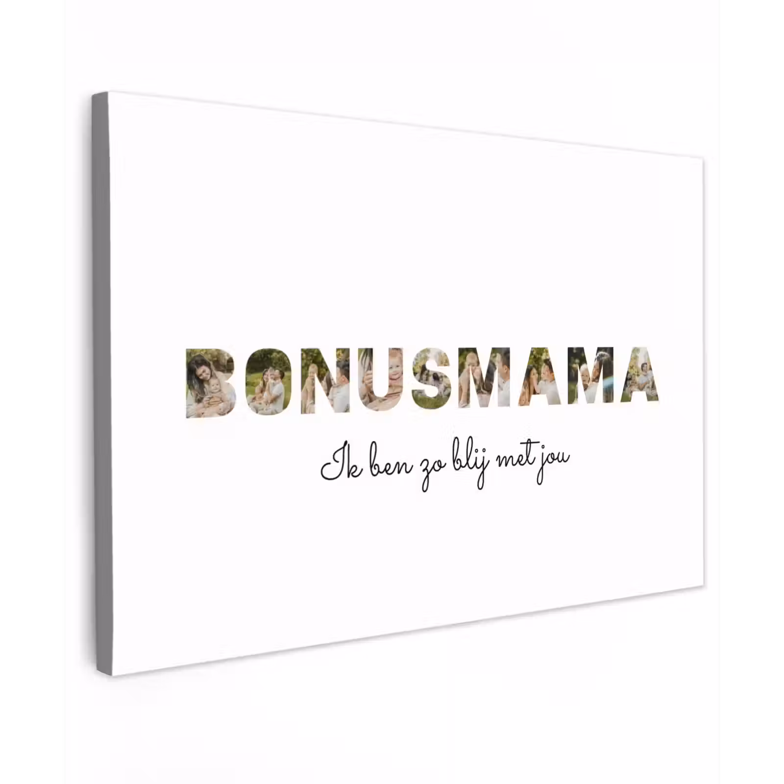 Gepersonaliseerd buiten canvas - Bonusmama - Lettercollage — 1