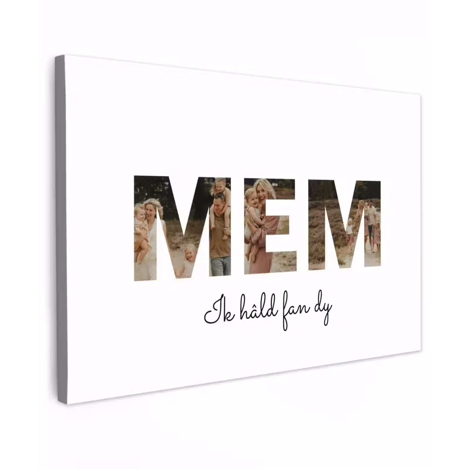 Gepersonaliseerd buiten canvas - Mem - Lettercollage — 1