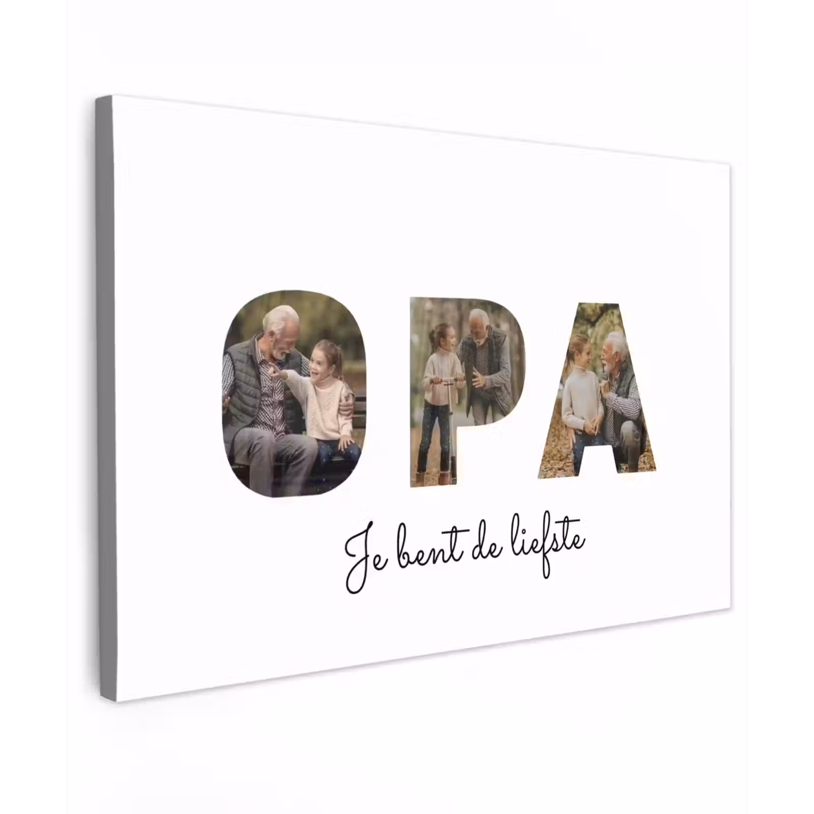 Gepersonaliseerd buiten canvas - Opa - Lettercollage — 1