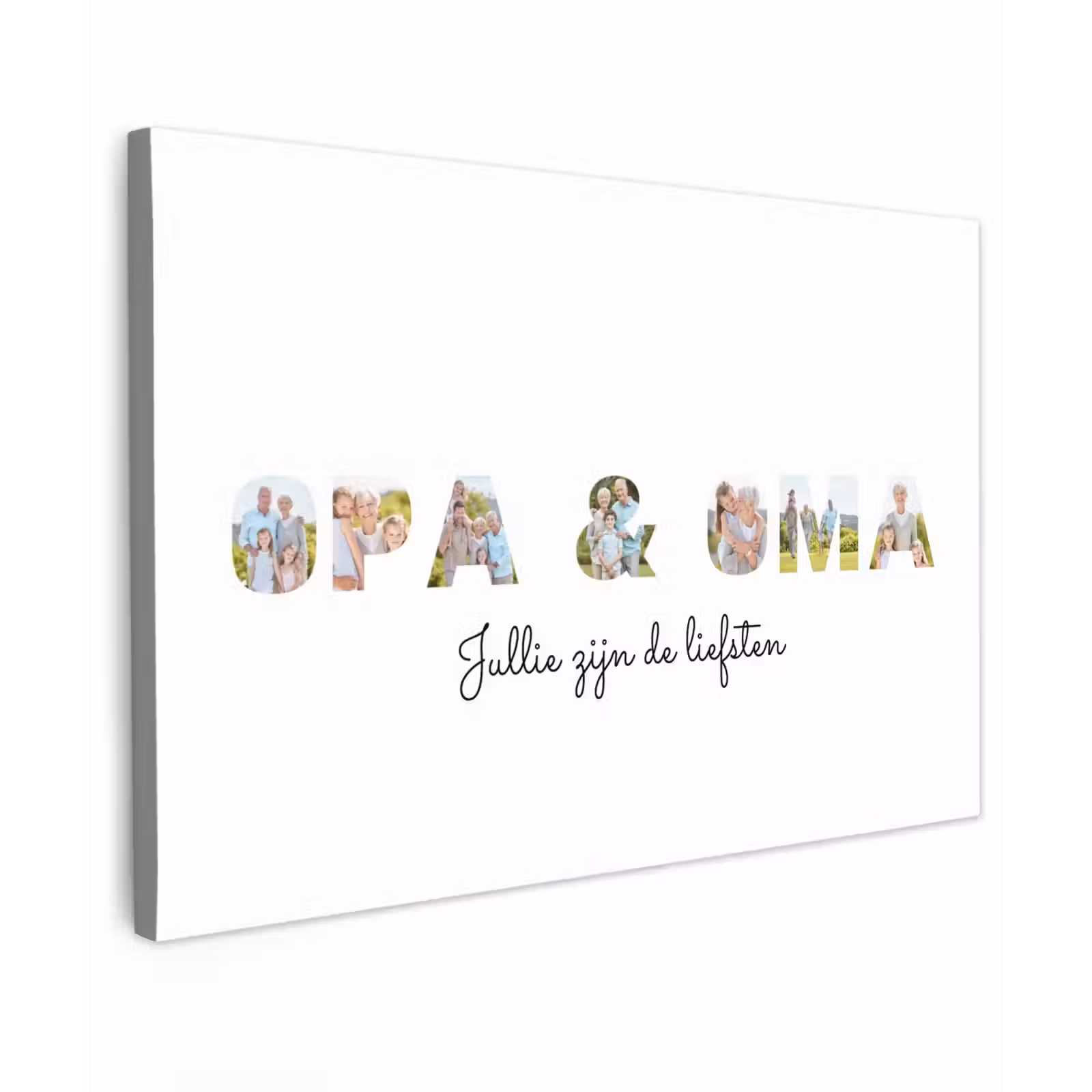 Gepersonaliseerd buiten canvas - Opa & Oma - Lettercollage — 1