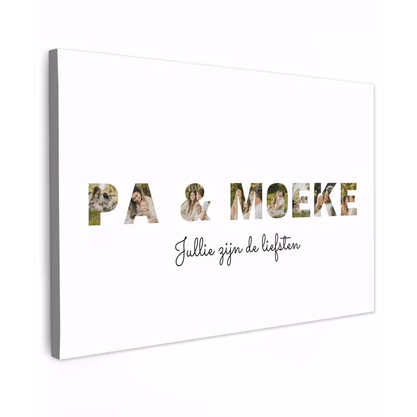 Gepersonaliseerd buiten canvas - Pa & Moeke - Lettercollage — 1