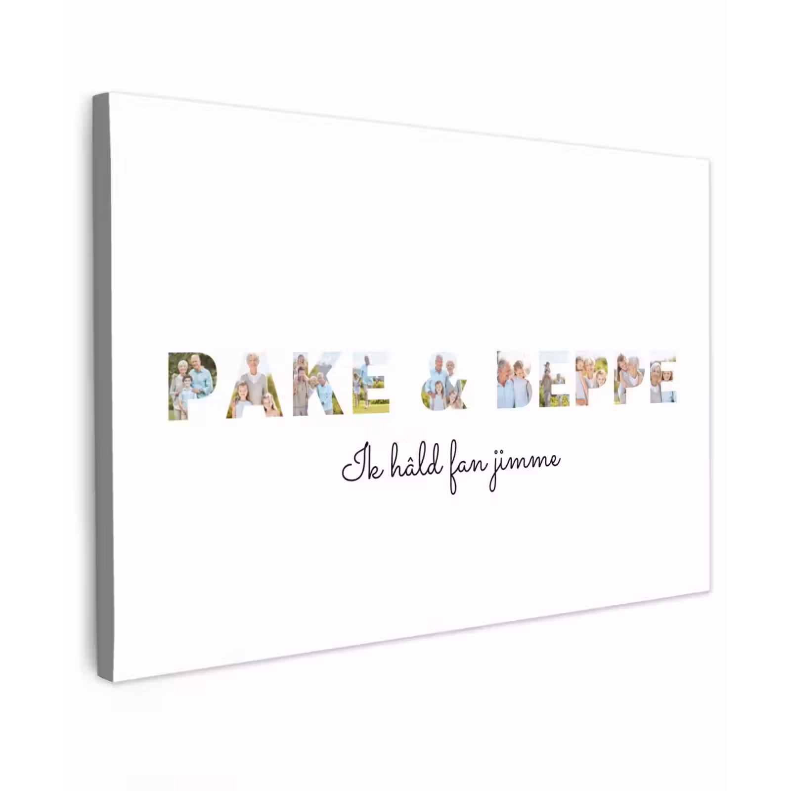 Gepersonaliseerd buiten canvas - Pake & Beppe - Lettercollage — 1