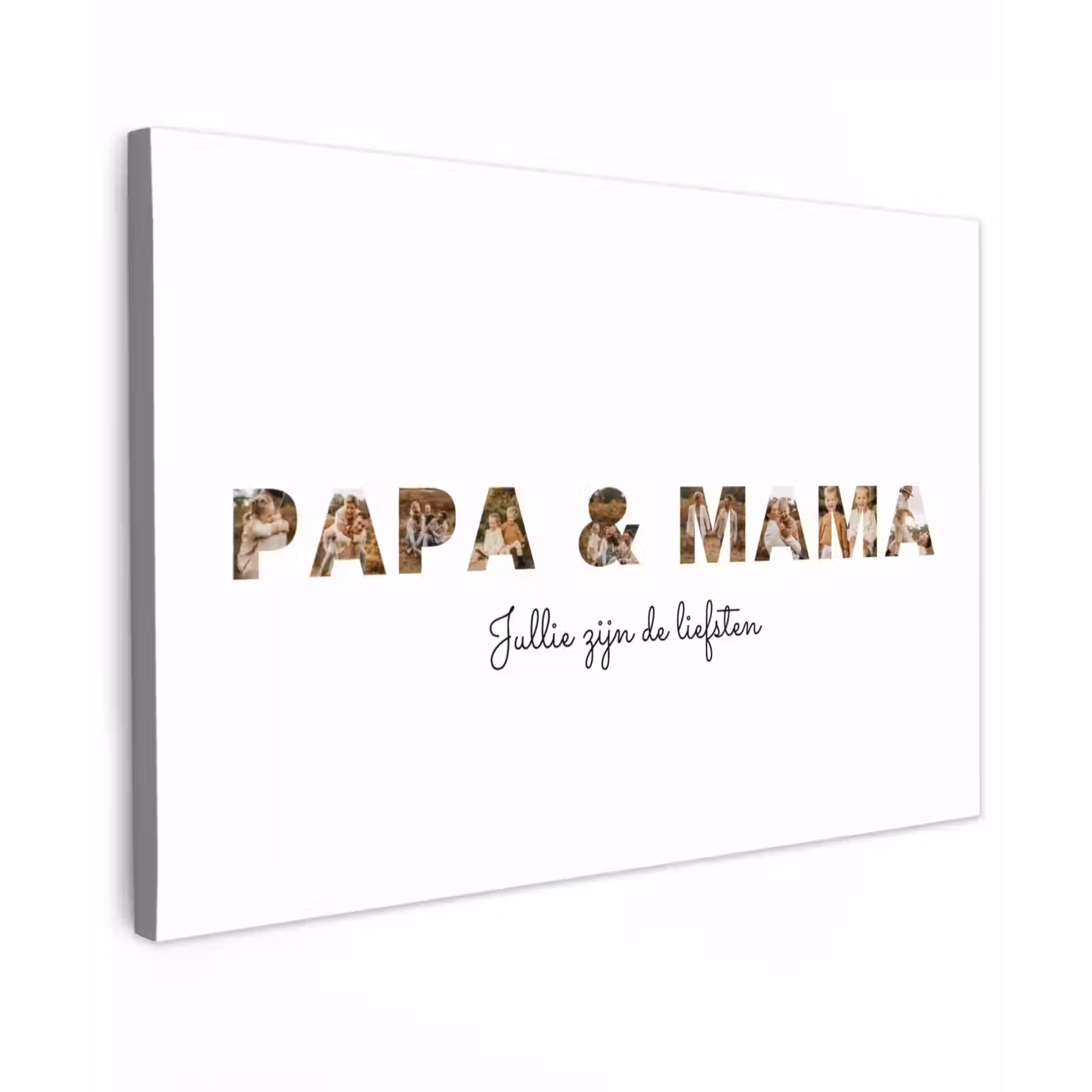 Gepersonaliseerd buiten canvas - Papa & Mama - Lettercollage — 1