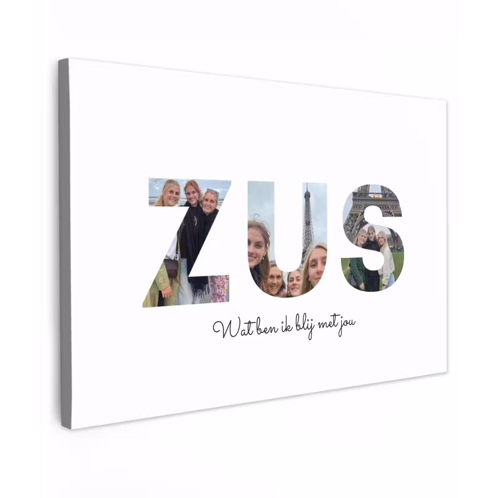 Gepersonaliseerd buiten canvas - Zus - Lettercollage — 1